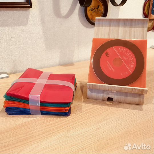 Конверты для CD/DVD пластиковые разноцветные