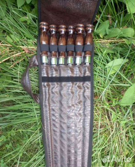 Шампура в кожаном чехле