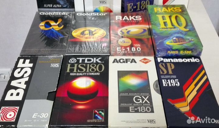 Видеокассета VHS Panasonic TDK HS-180 Аgfa E-180