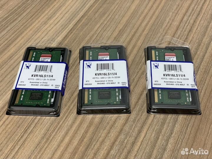 4 гб Новый модуль для ноутбука DDR3L KVR16LS11/4