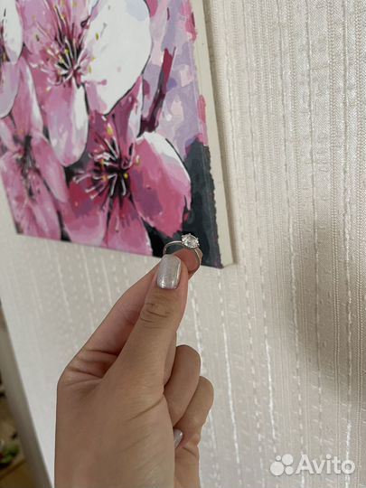 Кольцо серебряное 17,5 размер