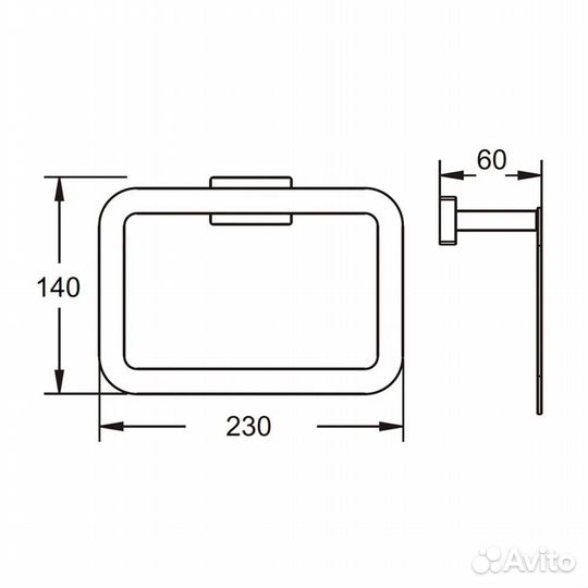 Полотенцедержатель кольцевой Vieir V5011-C черный