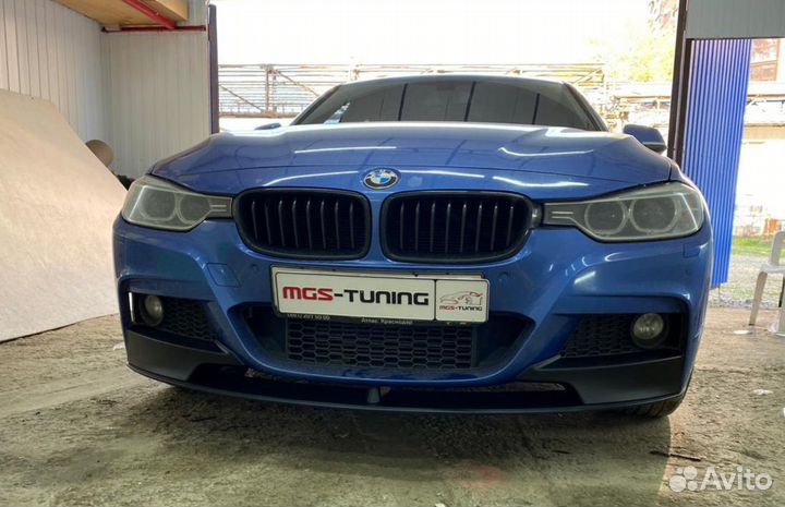 BMW 3-Series f30 Сплиттер М-Perfomance черный мат