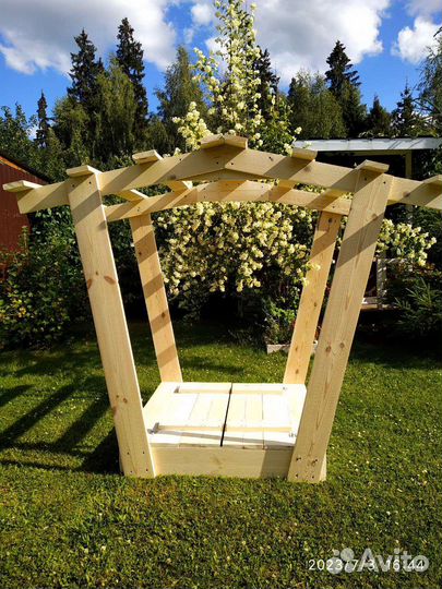 Детская песочница 100*100см с крышкой и крышей