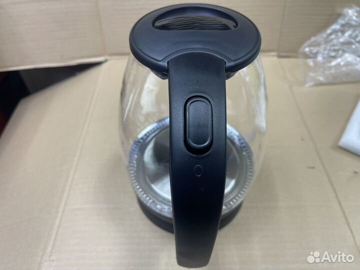 Чайник электрический стеклянный новый черный