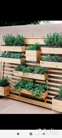 Деревянные кашпо