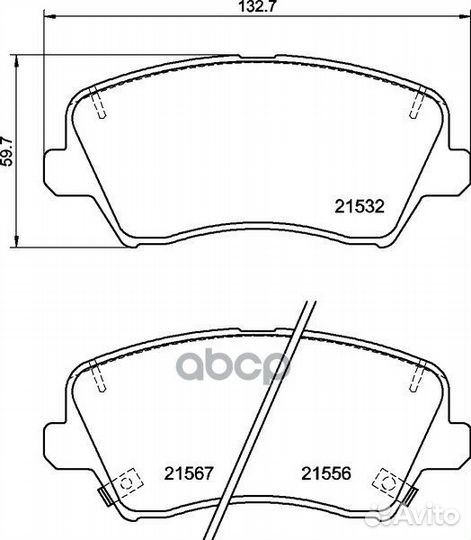 Колодки тормозные дисковые перед NP6137 NIS