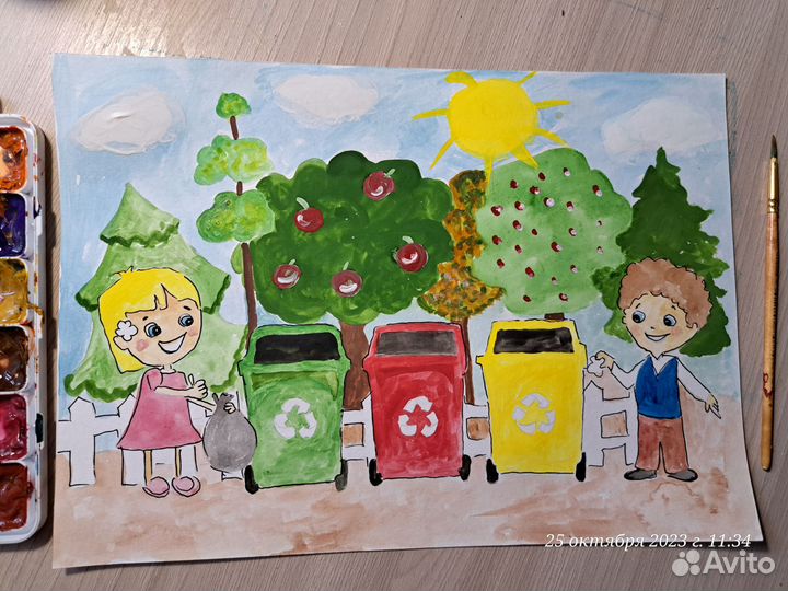 Поделка Рисунок день матери, осень, экология и