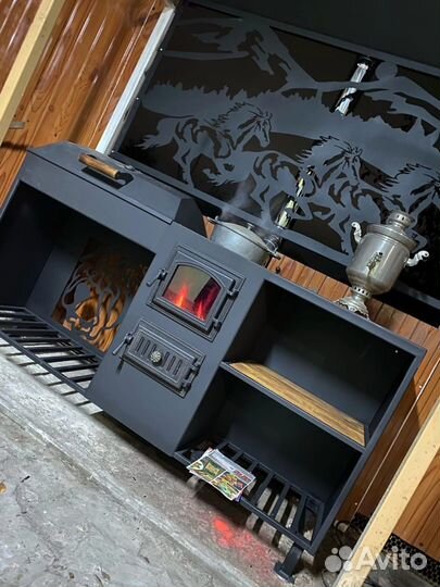 Мангал с печью + Коптильня + Смокер