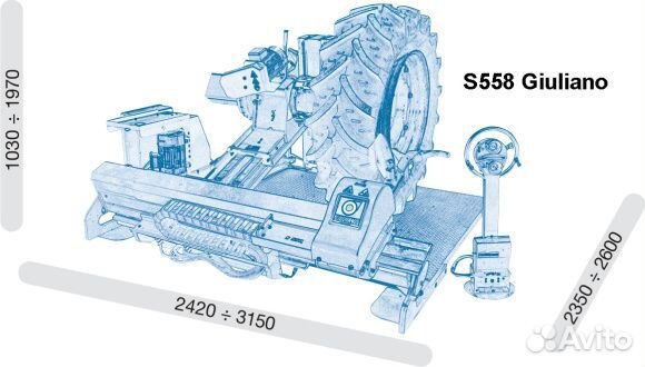 S558 Giuliano шиномонтажный станок для колес грузо