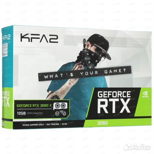 Видеокарта KFA2 GeForce RTX 3060 X Black (LHR)