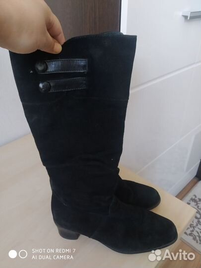 Зимние натуральные сапоги