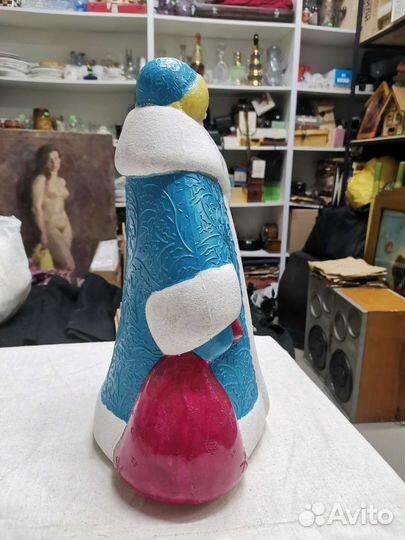 Дед мороз большой 35 см Пластмасса СССР (Ч)