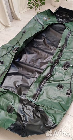 Новая лодка аквапро 280 зелёная+слань