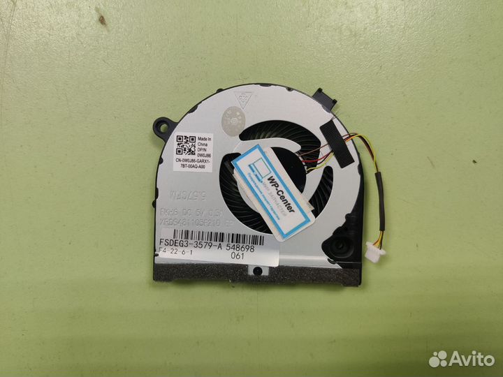 Вентилятор для ноутбука Dell G3 3779 сpu
