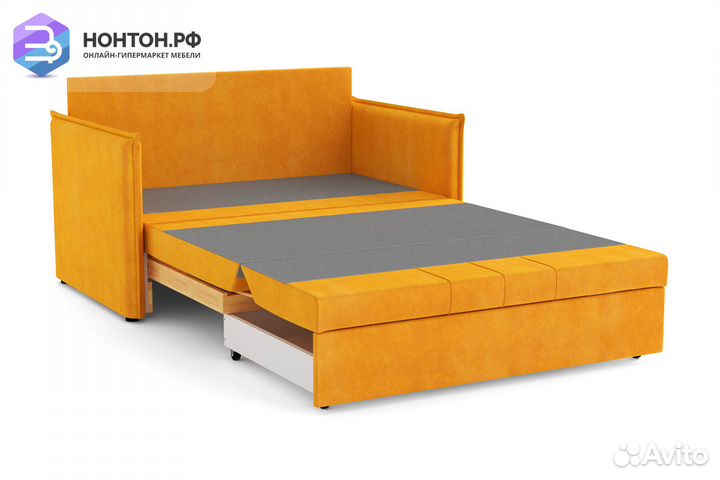 Диван выкатной Дэнди горчичный