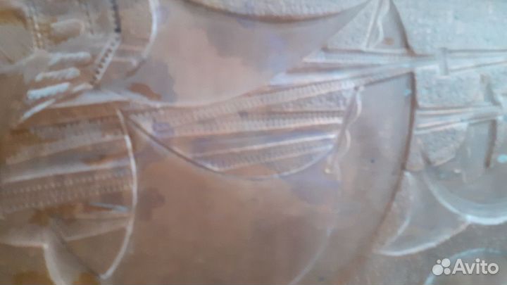 Чеканка Винтаж СССР Парусник Корабль