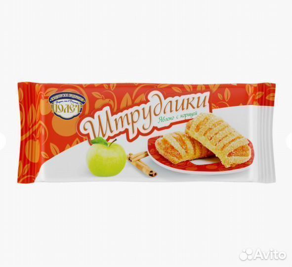 Опт - Штрудлики Полёт Яблоко с Корицей 200г