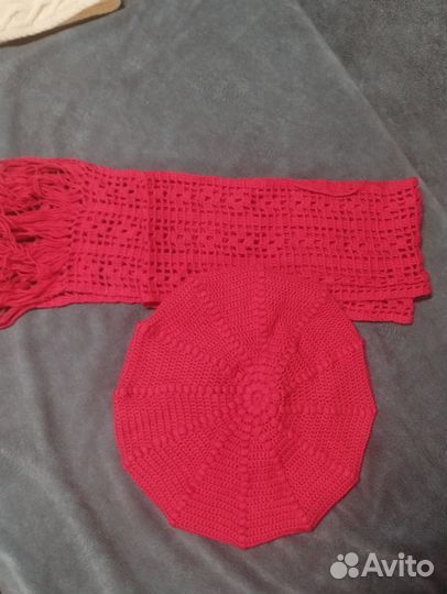 Комплект шапка и шарф женские