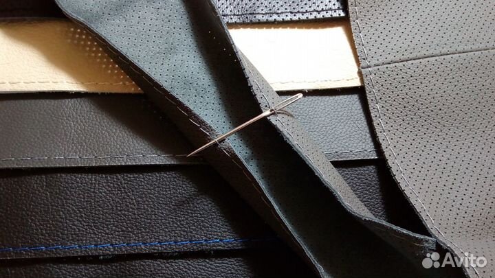 Оплётка (чехол) на руль из натуральной кожи