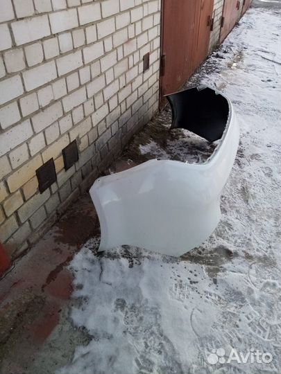 Задний бампер kia rio 3 белый 2014