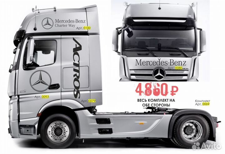 Наклейки на mercedes