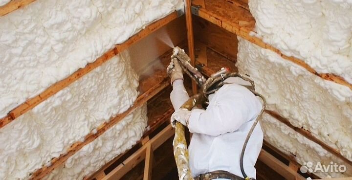 Утепление пенополиуретаном мансарды дома