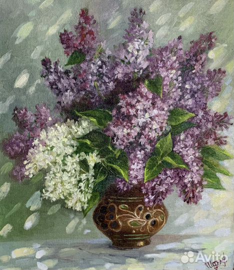 Картина маслом Сирень Подарок Интерьер