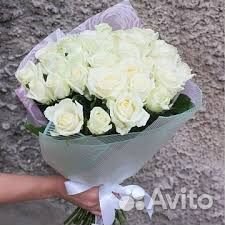 Букет 33 белые розы Цветы Красноярск