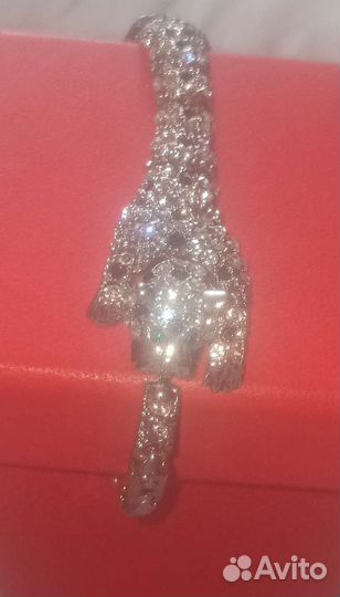 Браслет Гепард с кристаллами,элитная бижутерия