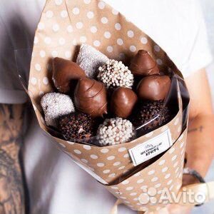 Букеты из клубники в шоколаде