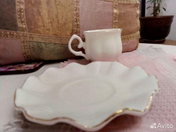 Чашка с блюдцем фарфор
