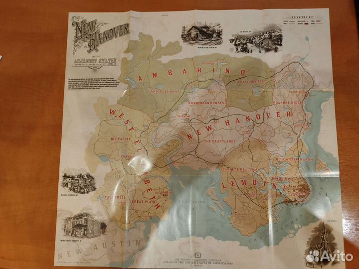 Постер карта мира Red dead redemption 2