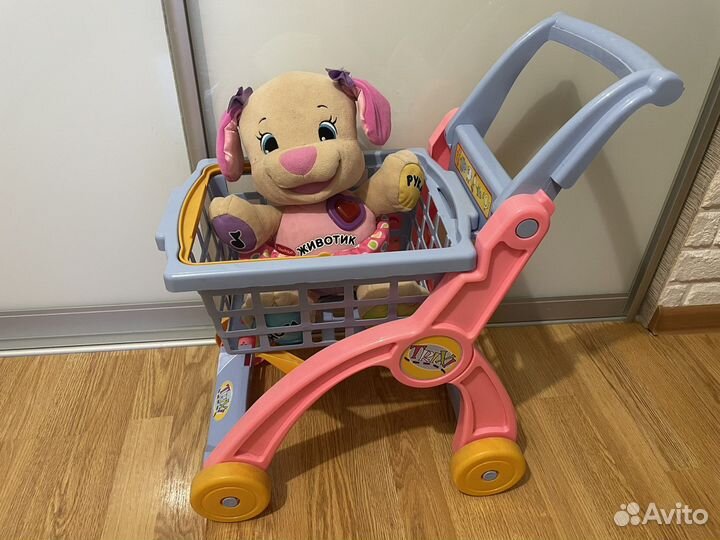 Коляска кукольная+Мягкая игрушка(Fisher)