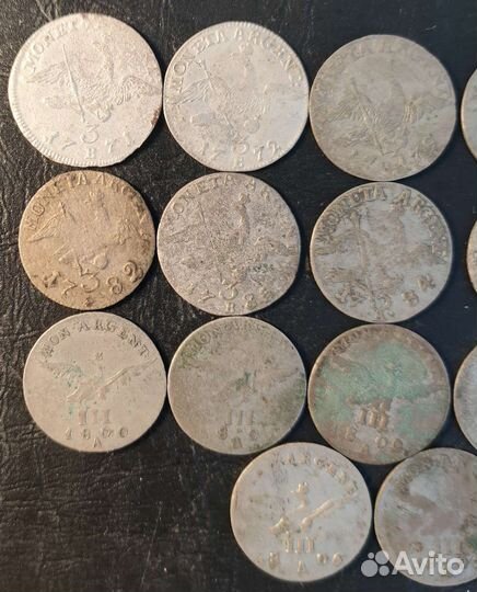 Старинные монеты, серебро, Пруссия, 18-19 век