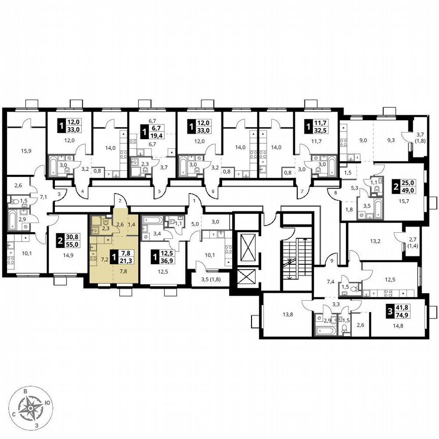 Квартира-студия, 21,3 м², 17/17 эт.