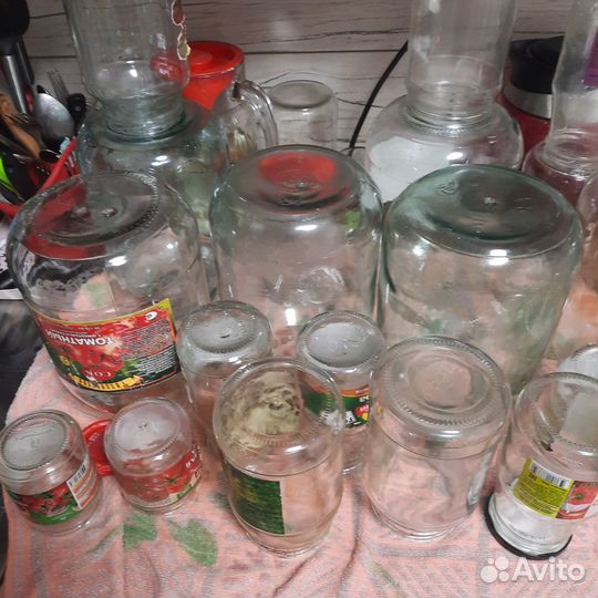 Стеклянные банки 0.5 л. 1 л. 2 литра. 3 литра