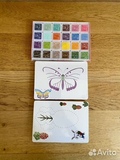 Пальчиковые краски с карточками