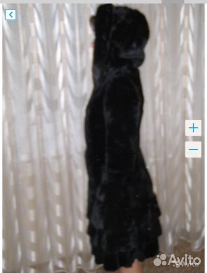 Шуба мутон отделка норка