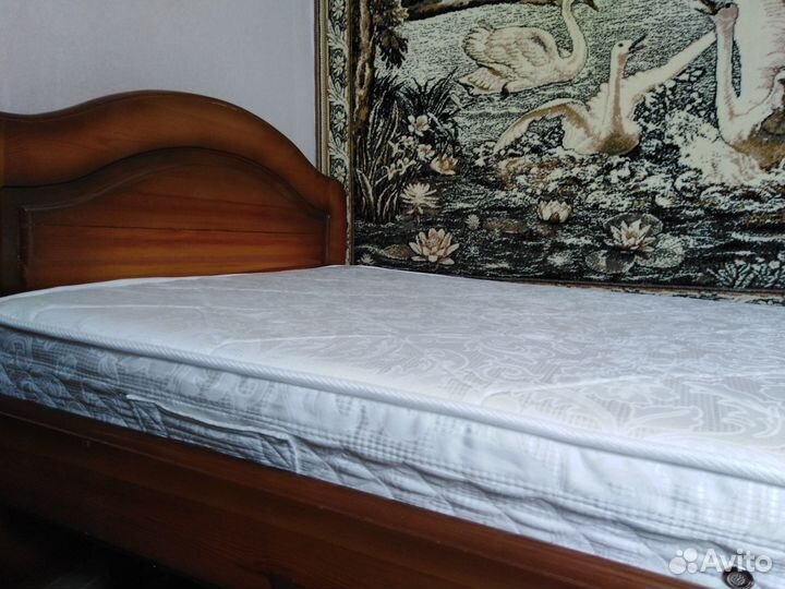 Кровать деревянная бу полуторка с ортопедическим