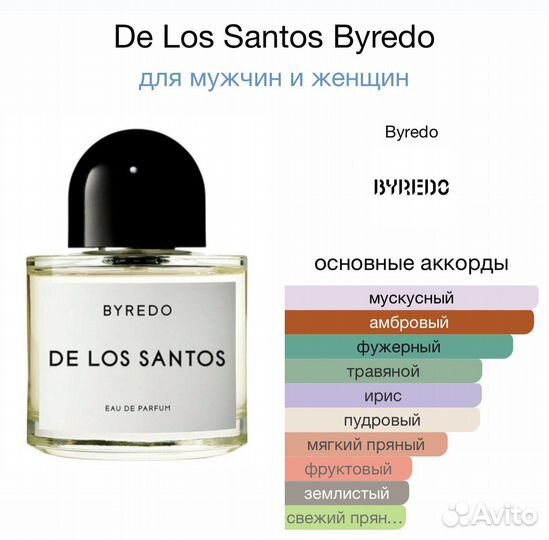 Духи De Los Santos Byredo 100мл