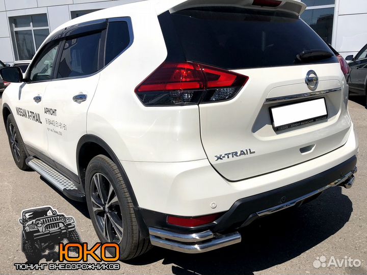 Защита заднего бампера Nissan X-trail и новее
