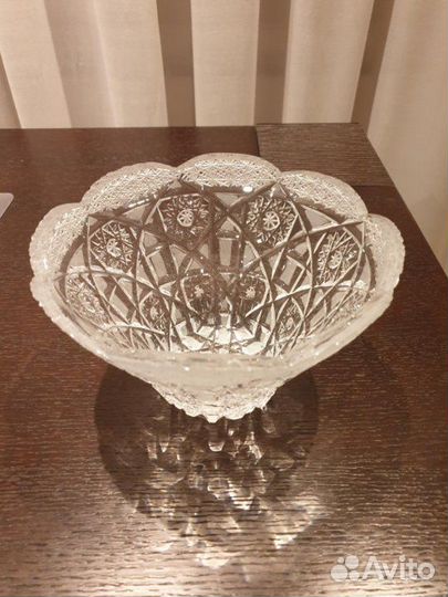 Ваза-салатник хрустальная винтаж