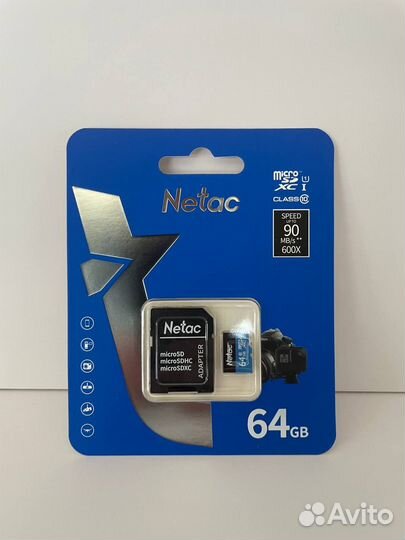 Карта памяти Netac MicroSD card P500 Standard 64GB
