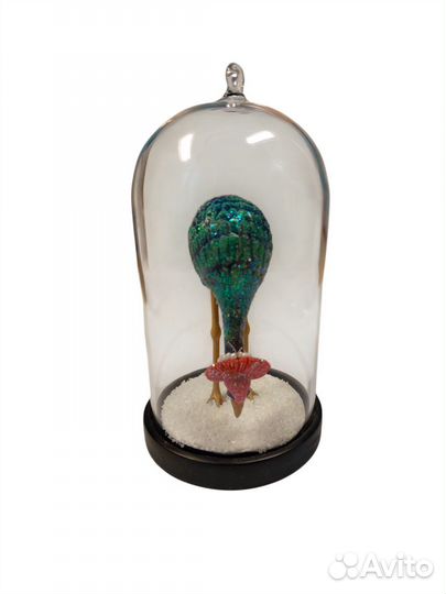 Винтер 2018 стеклянный клош с украшением IKEA