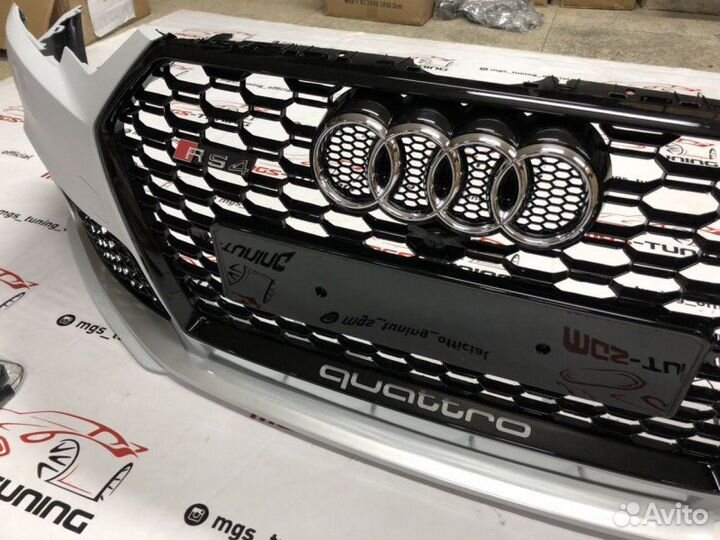 Бампер на Audi A4 B9 в стиле RS4 15-н.в