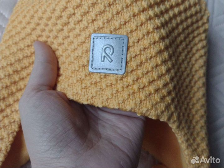 Новая зимняя шапка пумпон 52 Reima желтая девочки