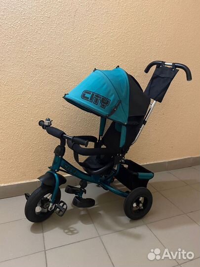 Детский трехколесный велосипед коляска