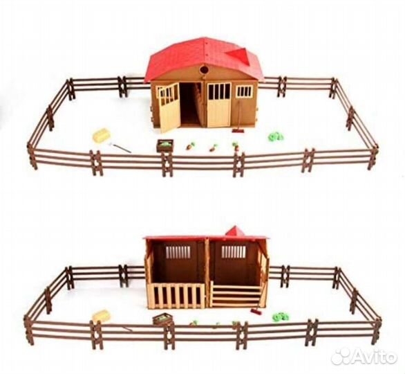 Конюшня игрушка животные дикие лошади