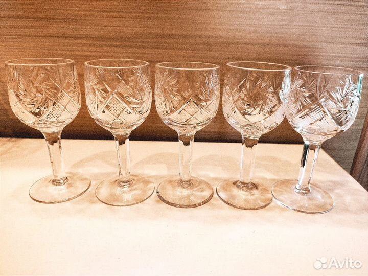 Бокалы, фужеры, рюмки СССР. Винтаж. Хрусталь